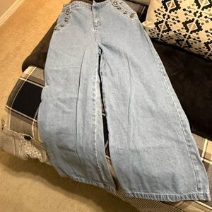 Women's Boutique Light Blue Wide-Leg Jeans by Freemarket